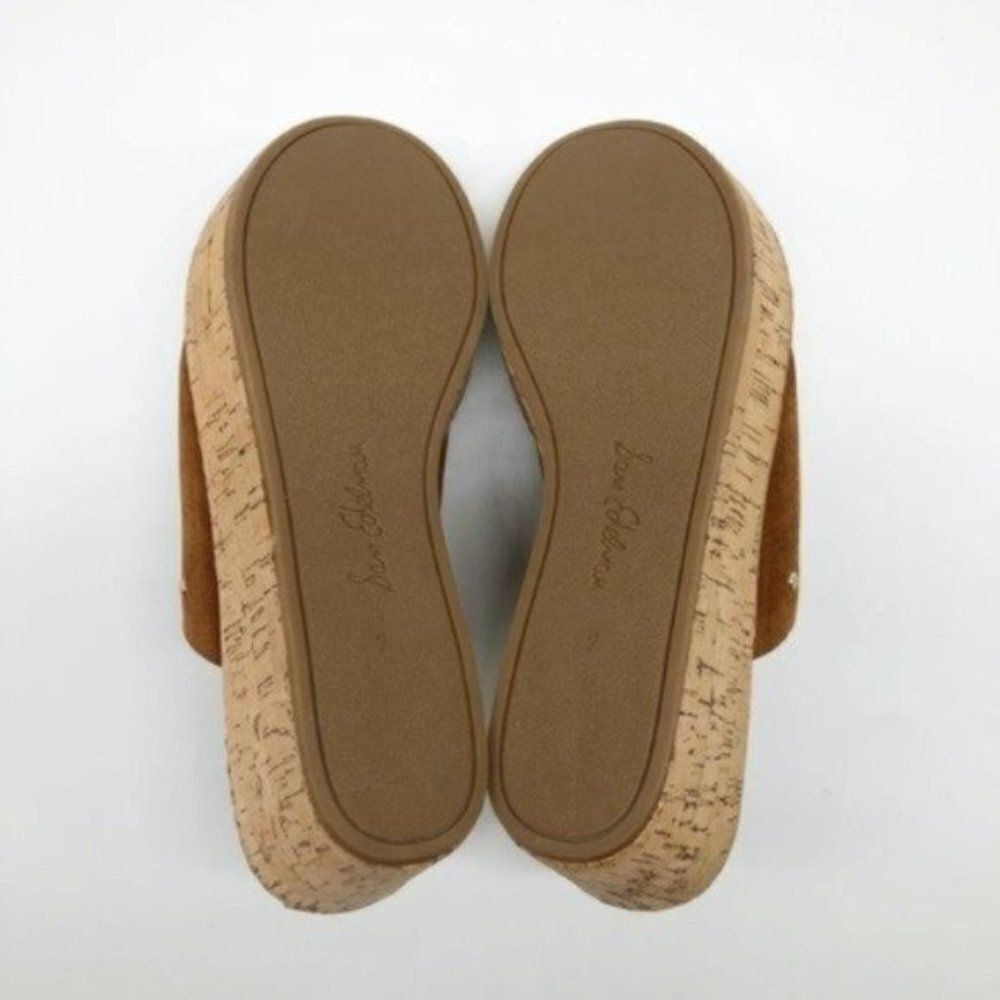 SAM EDELMAN Ranger Brown Suede Platform Sandal - Picture 6 of 6